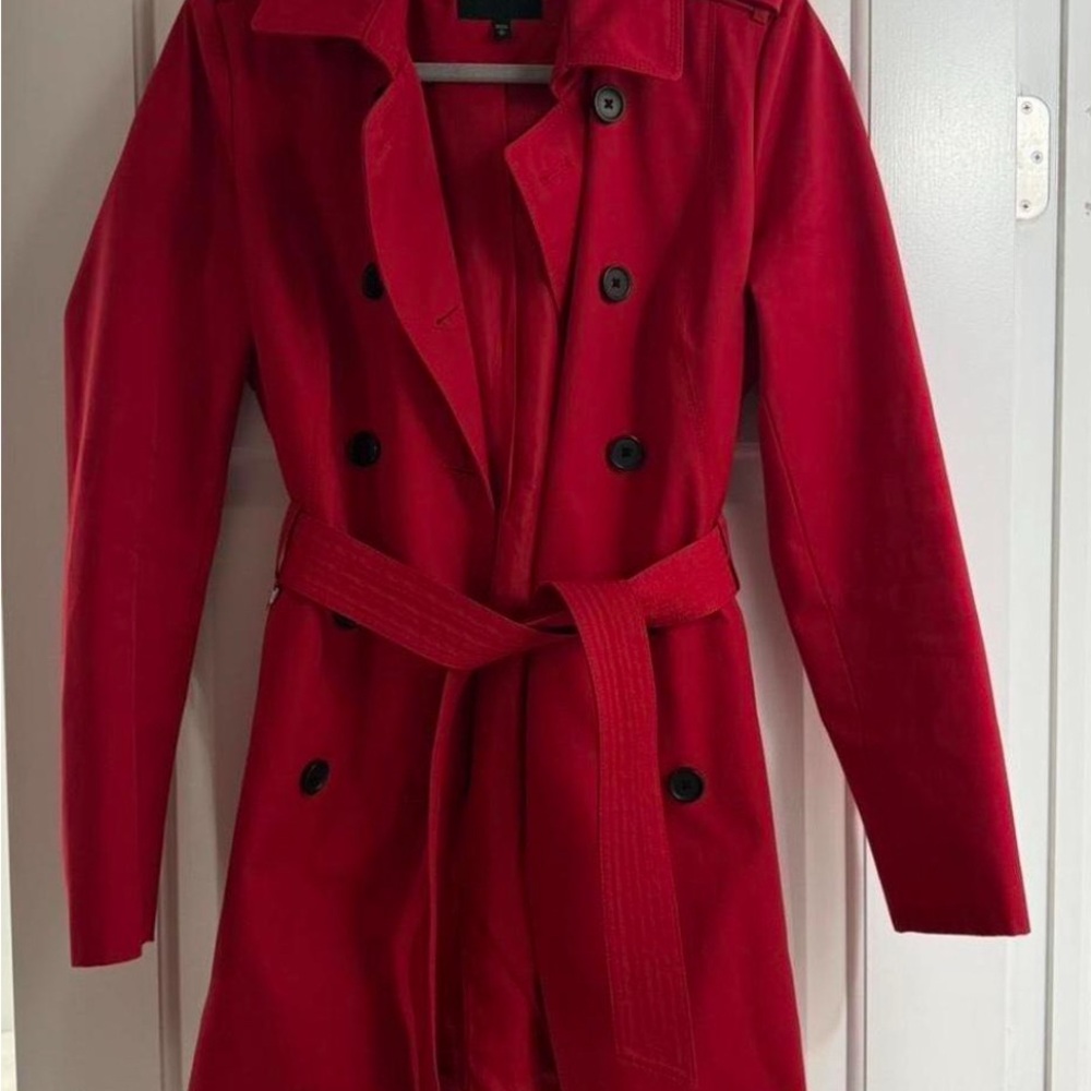 Express Bold Scarlet Trench Coat
